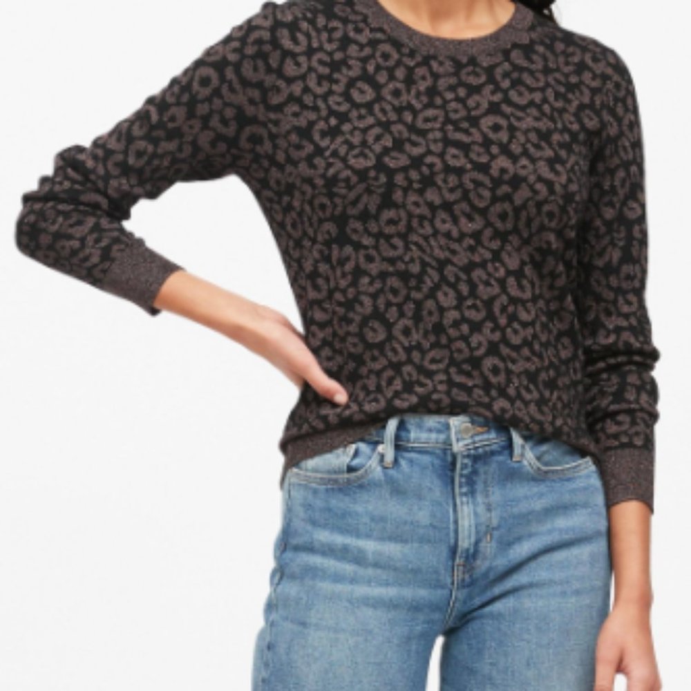 Banana Republic Metallic Leopard Sweater